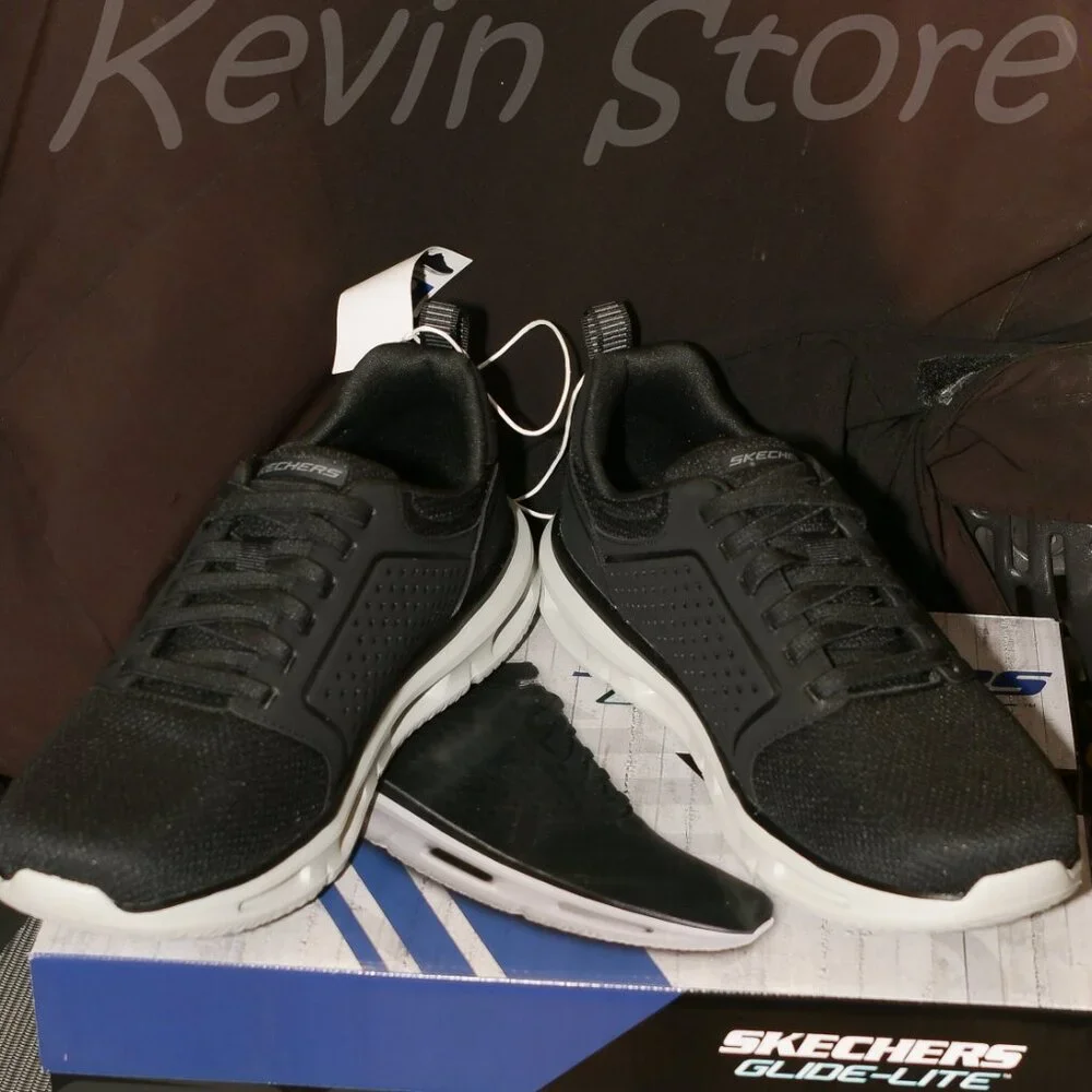 2 Pairs- Blue+Black- Skechers Men's Glide‎ Lite Pacer Shoe. Price for 2.